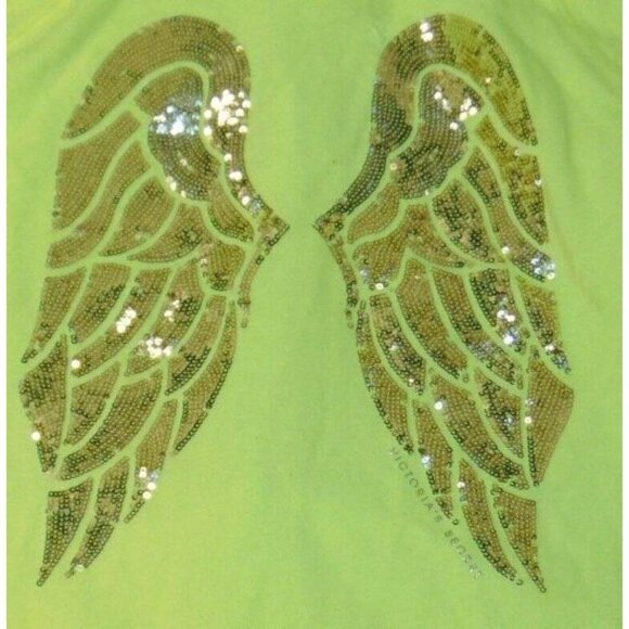 Womens Victorias Secret Jacket Medium Neon Yellow Zip Up Long Sleeve Hooded - Picture 5 of 5